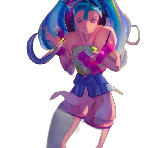 dress, staff, weapon, creature, vaporwave, concept art, pixel art, 3d render transparent PNG cut-out