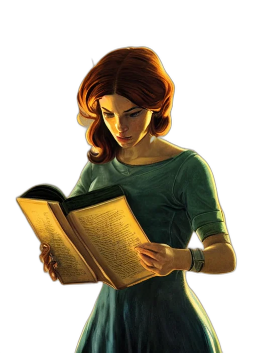dress, staff, face, jewelry, comic book art, concept art, fantasy art, photorealistic transparent PNG cut-out