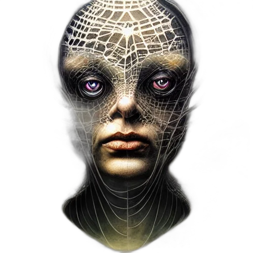 mask, face, robot, creature, cyberpunk, comic book art, concept art, photorealistic transparent PNG cut-out