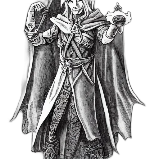 staff, sword, dragon, jacket, fantasy art, concept art, pencil sketch, comic book art transparent PNG cut-out