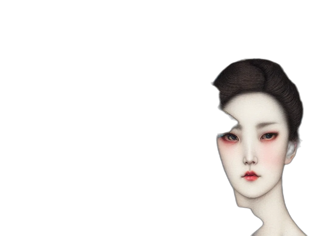 face, mask, hair, crown transparent PNG cut-out