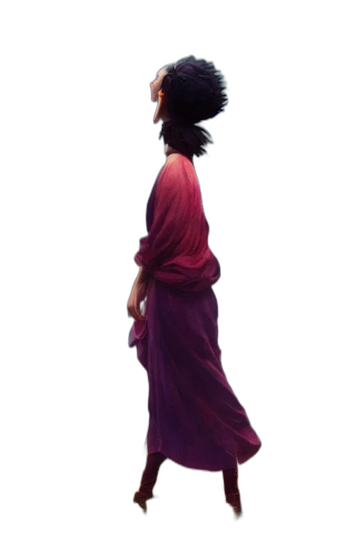 dress, staff, hair, jewelry, concept art, 3d render, photorealistic, fantasy art transparent PNG cut-out