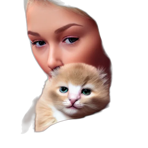 face, animal, creature, hat, photorealistic, pixel art, oil painting, 3d render transparent PNG cut-out