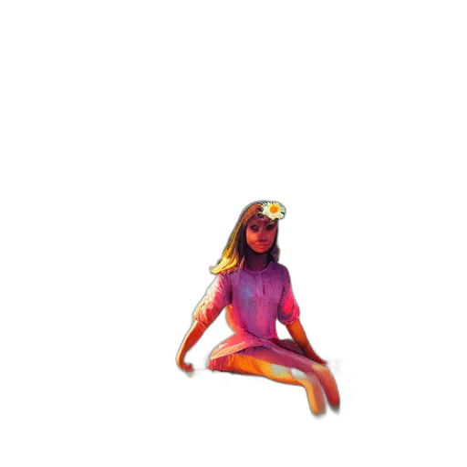 creature, animal, dress, crown, pixel art, vaporwave, concept art, 3d render transparent PNG cut-out