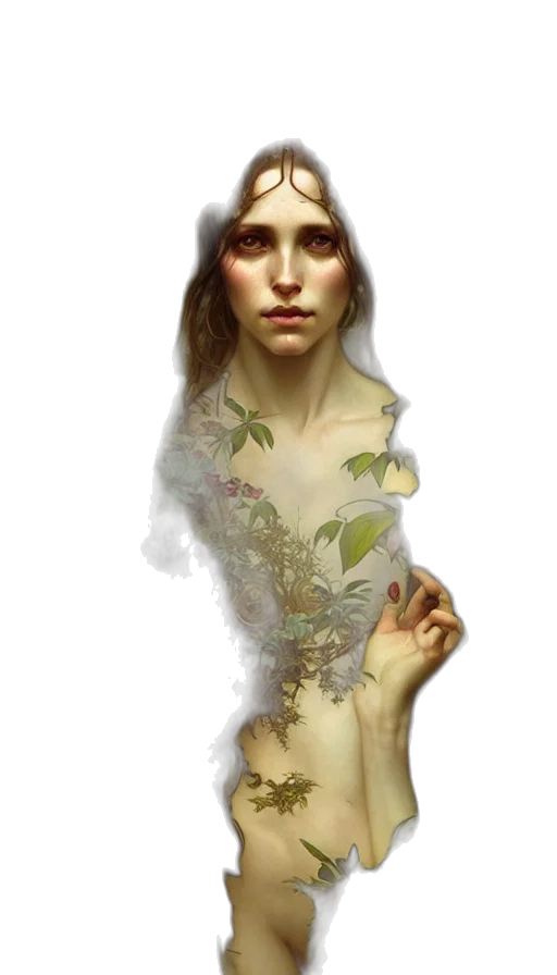 dress, face, jewelry, creature, concept art, fantasy art, photorealistic, pixel art transparent PNG cut-out