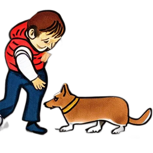 animal, cartoon, concept art, book, illustration, french, boy, streets transparent PNG cut-out