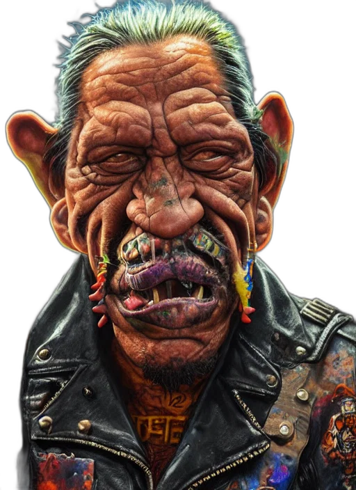 face, mask, creature, staff transparent PNG cut-out
