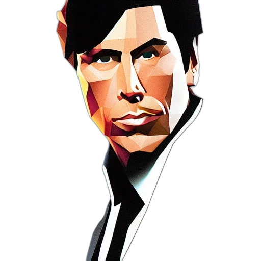 face, photorealistic, comic book art, cartoon transparent PNG cut-out