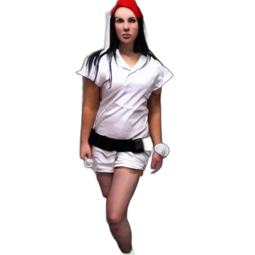 staff, dress, robot, 3d render transparent PNG cut-out