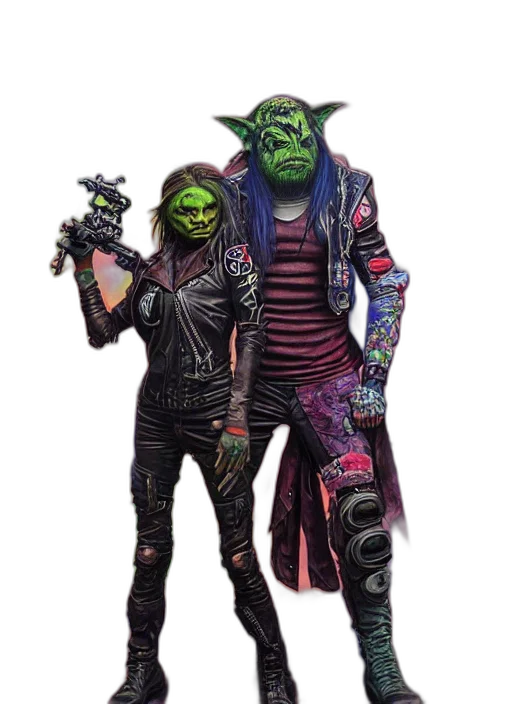 concept art, cyberpunk, comic book art, outer space transparent PNG cut-out
