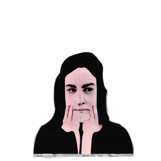 face, mask, hair, creature transparent PNG cut-out
