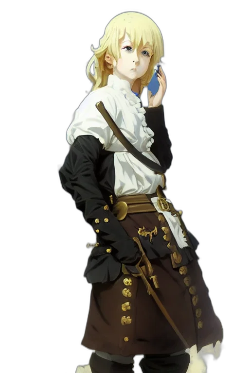 staff, sword, weapon, jacket, concept art, fantasy art, pixel art, anime transparent PNG cut-out