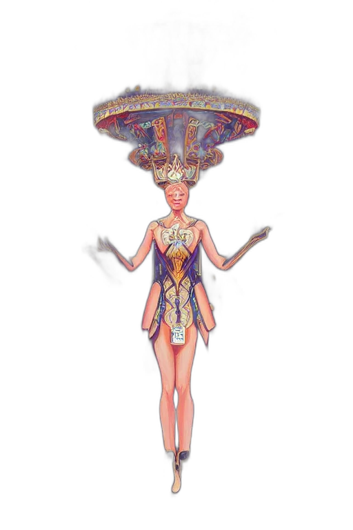 staff, dress, hat, umbrella transparent PNG cut-out