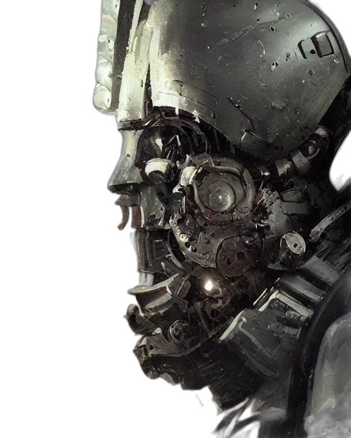 robot, face, mask, weapon transparent PNG cut-out