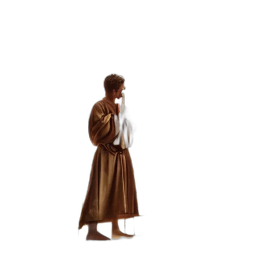jacket, dress, staff, sword transparent PNG cut-out