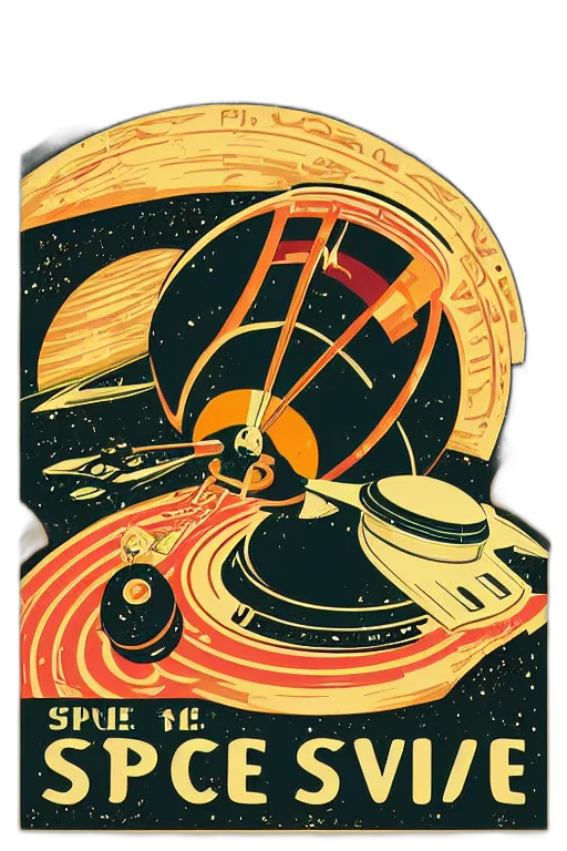 hat, comic book art, concept art, cartoon, watercolor, outer space, golden, vintage transparent PNG cut-out