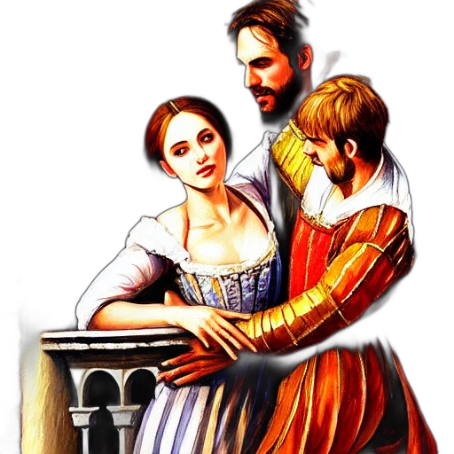dress, furniture, staff, oil painting transparent PNG cut-out