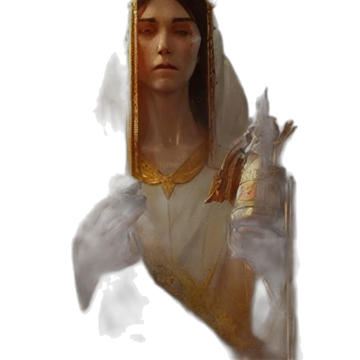 crown, face, sword, staff, concept art, fantasy art, oil painting, photorealistic transparent PNG cut-out