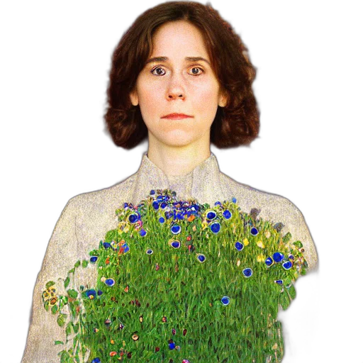 dress, face, flower, crown transparent PNG cut-out