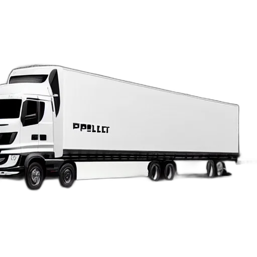 photorealistic, 3d render, lorry, truck, designed, produced, polestar, promotional transparent PNG cut-out