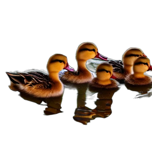 crown, jewelry, animal, 3d render, photorealistic, ducklings, watermelon, pool transparent PNG cut-out