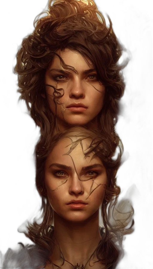 face, hair, crown, mask transparent PNG cut-out