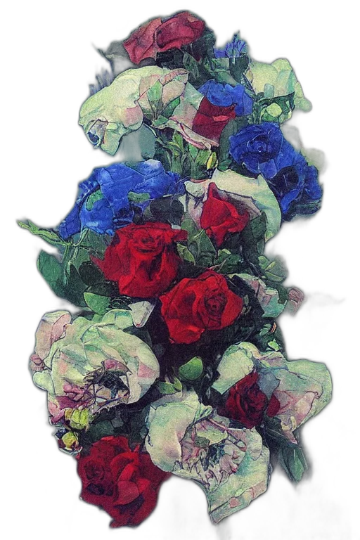 flower, crown, jewelry, jacket, photorealistic, 3d render, oil painting, watercolor transparent PNG cut-out
