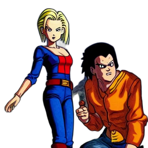 jacket, staff, comic book art, cartoon transparent PNG cut-out