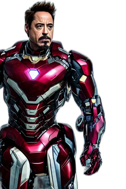 comic book art, concept art, 3d render, photorealistic, robert, downey, war, machine transparent PNG cut-out