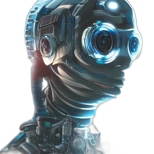 robot, mask, face, staff transparent PNG cut-out