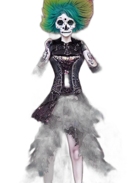 dress, mask, concept art, fantasy art transparent PNG cut-out