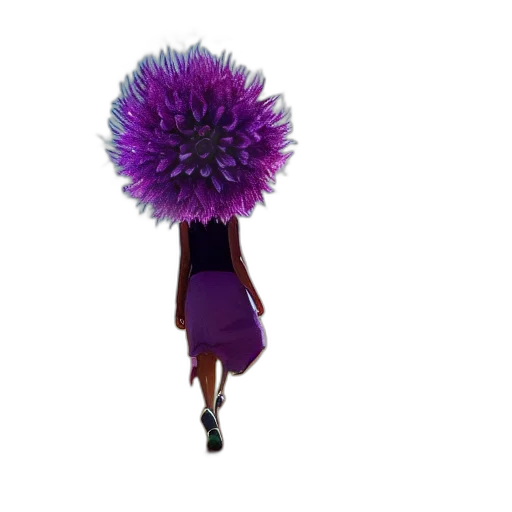 flower, umbrella, staff, hat, 3d render, concept art, photorealistic, portrait transparent PNG cut-out