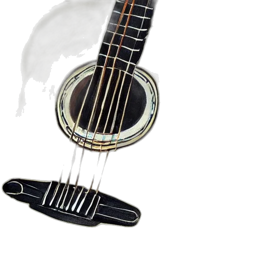 weapon, 3d render, photorealistic, concept art, paint, guitar, romanesque transparent PNG cut-out