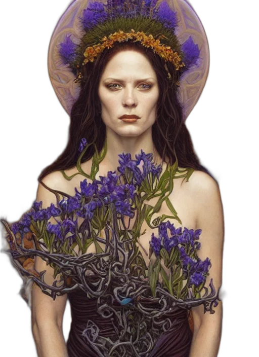 crown, flower, jewelry, dress, fantasy art, photorealistic, concept art, oil painting transparent PNG cut-out