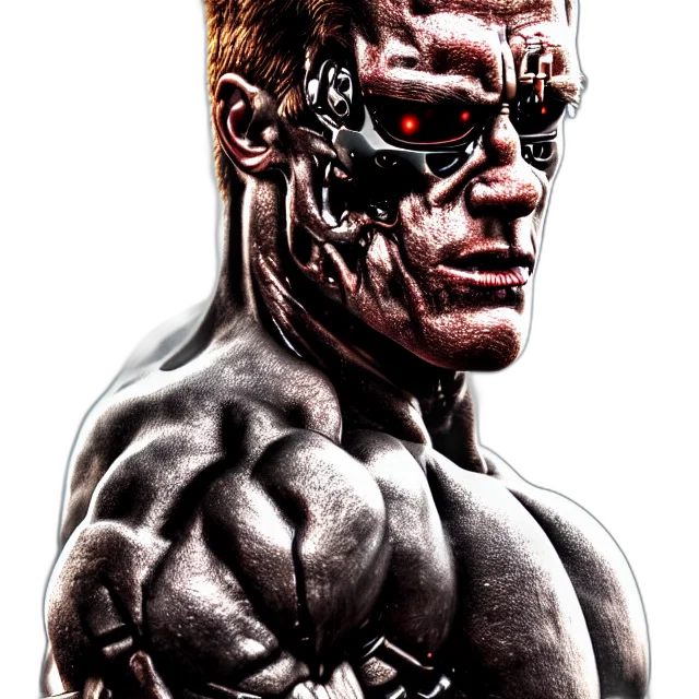 robot, face, mask, comic book art, concept art, photorealistic, 3d render, terminator transparent PNG cut-out