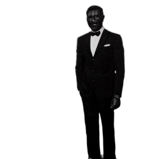 jacket, vintage, photo, black, man, wearing, suit, front transparent PNG cut-out