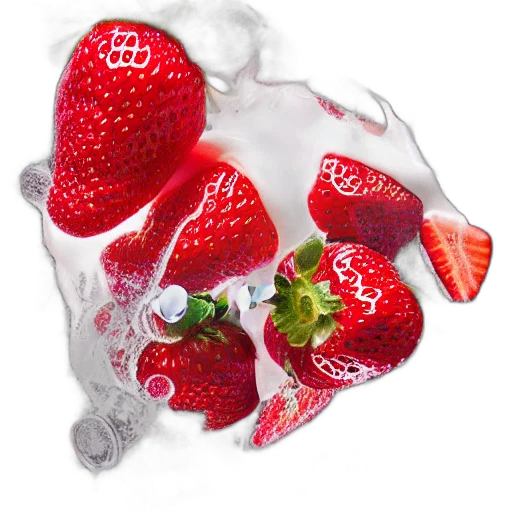 food, mask, crown, jewelry, photorealistic, 3d render, many, strawberries transparent PNG cut-out