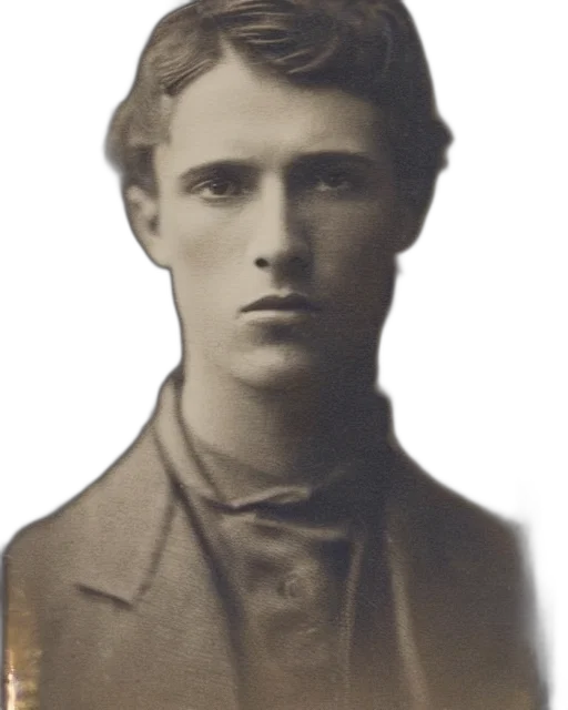 face, staff, hat, jacket, photorealistic, oil painting, tintype, photo transparent PNG cut-out