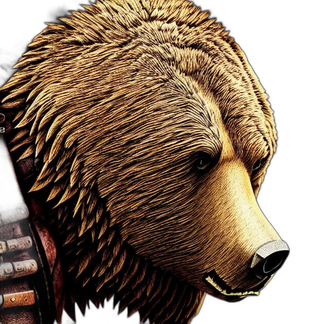 concept art, photorealistic, armoured, bear, warrior, artgerm, highly, detailed transparent PNG cut-out