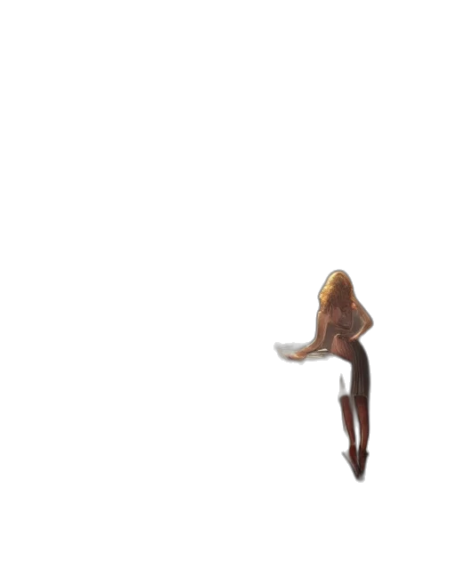 hair, dress, shoes, creature transparent PNG cut-out