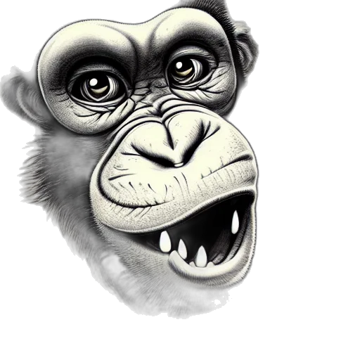 animal, face, creature, photorealistic, concept art, 3d render, pencil sketch, cute transparent PNG cut-out