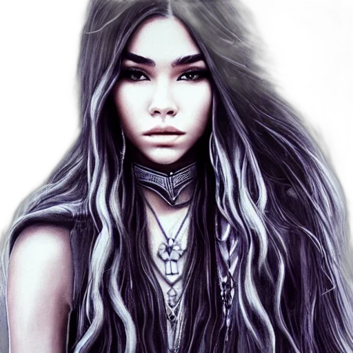 hair, jewelry, face, fantasy art, photorealistic, concept art, comic book art, dark transparent PNG cut-out