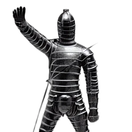 robot, sword, staff, weapon, concept art, 3d render, knight, statue transparent PNG cut-out