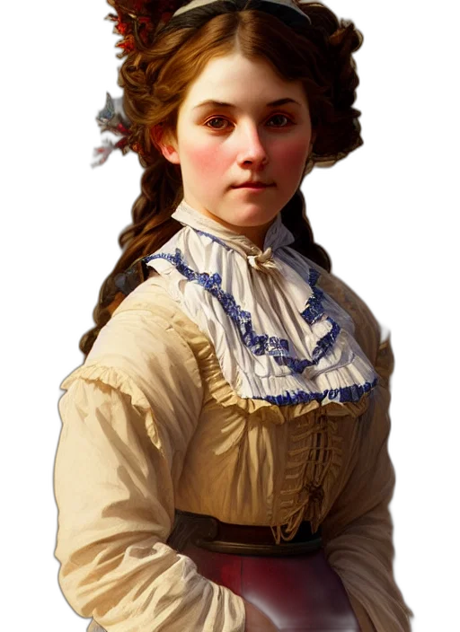 face, dress, hat, staff, photorealistic, oil painting, concept art, fantasy art transparent PNG cut-out