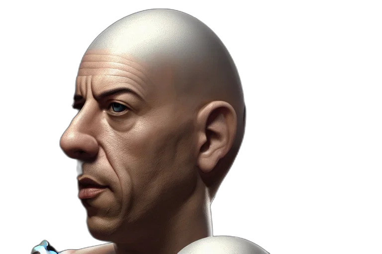face, mask, robot, creature, photorealistic, 3d render, concept art, comic book art transparent PNG cut-out