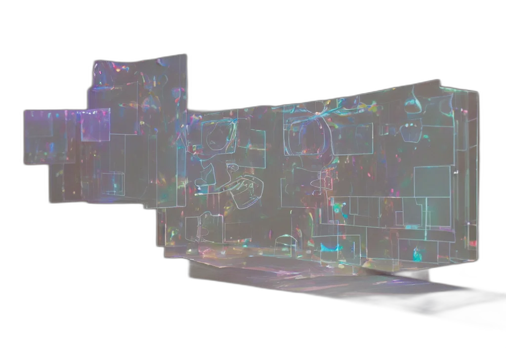 robot, 3d render, vaporwave, concept art, cyberpunk, outer space, neon lights, curved transparent PNG cut-out