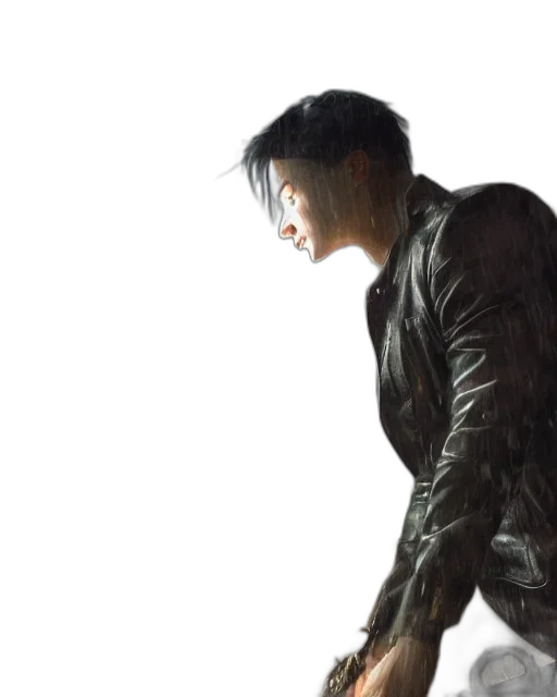 jacket, concept art, cyberpunk, photorealistic transparent PNG cut-out