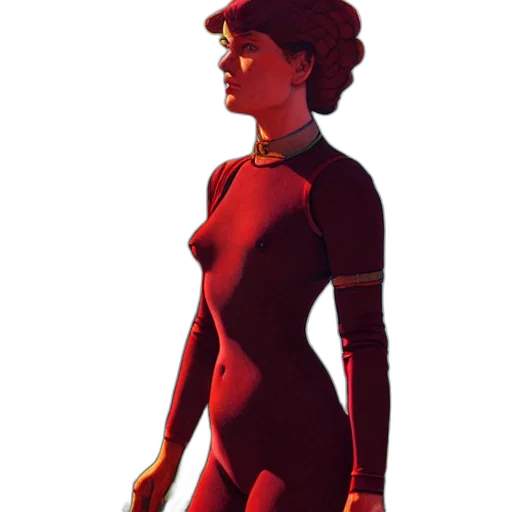 dress, robot, concept art, comic book art transparent PNG cut-out
