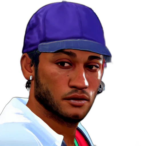 hat, face, staff, photorealistic, cartoon, pixel art, concept art, neymar transparent PNG cut-out