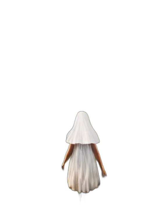 dress, hair, hat, mask, 3d render, concept art, pixel art, photorealistic transparent PNG cut-out